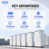 Gabinete de Almacenamiento de Energía con Batería de Alto Voltaje de 241 kWh, Sistema BESS LFP de 100 kW Refrigerado por Aire para Microredes y Energía de Respaldo