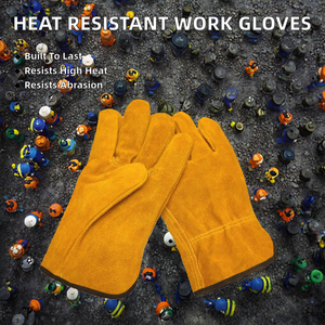 Guantes de Soldadura Tig OEM de la Mejor Calidad, Cuero Vacuno de Alta Gama, Ignífugos, Resistentes al Calor y a los Cortes, 14 Pulgadas, Personalizables - Product Image 3