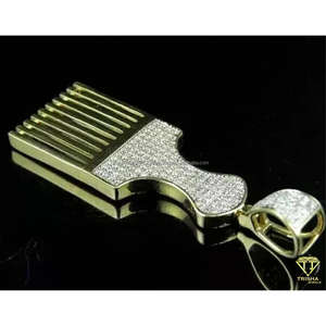 Collar de Diseño Trisha Jewels con Moissanita VVS, Plata de Ley, Estilo Hip Hop Unisex, Totalmente Engastado, Certificado GIA - Product Image 3