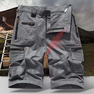 Shorts de mezclilla azul de cintura media, estilo casual lavado, con botones y bolsillos, shorts tipo bermuda de mezclilla para hombre - Product Image 5