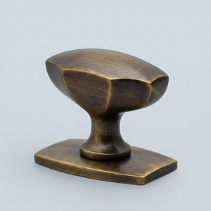 Traditional Brass Cabinet Back Plate Knob Hardware Handle Eco-Friendly Durable Matte Finish High Quality Home Hotel Kitchen - Product Image 2