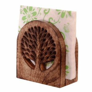 Versatile wooden tissue holder case multiuse napkin box for dining table bathroom organizer decor accessory - Product Image 4