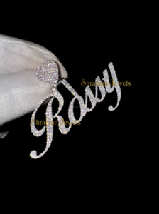 925 Argent Moissanite Diamant Personnalisé Cursive Nom Initial Romantique Hip Hop Coeur Bail Cristal Collier Fine Pendentifs Charmes Cadeau - Product Image 2