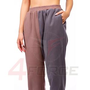 Pantalon de jogging en éponge française taille haute pour femmes personnalisé en gros coton polaire dentelle plat ample pour les entraînements d'hiver - Product Image 4