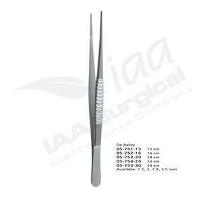 Pinzas Quirúrgicas de Acero Inoxidable IAA de 15-30 cm, 1.5-3.5 mm, Certificación CE Clase I para Cirugía General, Alta Calidad - Product Image 4