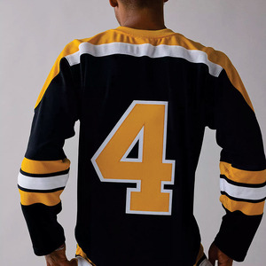 Camiseta de Fútbol Americano de Manga Larga con Cordones, Estilo Streetwear, Tela Sólida, Número y Logotipo Personalizados, Estilo Hockey, Ropa de Equipo - Product Image 2