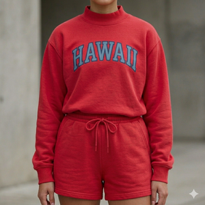 Conjunto de Pantalones Cortos y Top de Cuello Alto para Mujer, Colección Majestic Winter, Atuendo Coordinado, Cómodo, Suave, Cálido, Elegante y Práctico para el Día a Día - Product Image 1