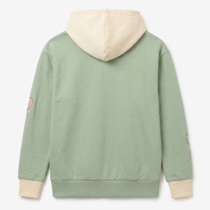 Sweat à capuche unisexe personnalisé avec logo frontal, style vintage, imprimé ours mignon et ballon, 100% coton, coupe ample, en molleton doux, décontracté, service OEM - Product Image 3
