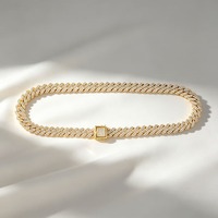 Collier chaîne cubaine Hip Hop en moissanite et diamant, exportateur indien, en argent sterling 925, bijoux de luxe disponibles à bon prix