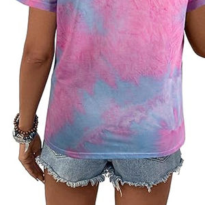 Camisetas de verano con estampado tie-dye de talla grande para mujer, manga corta, de alta calidad, con gráficos, para fiestas, ropa de moda para adolescentes. - Product Image 4