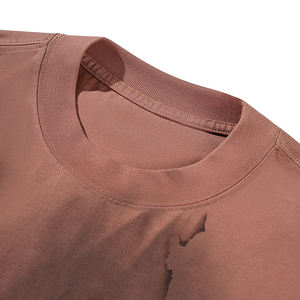 Fabricants de vêtements en gros : T-shirt surdimensionné en coton 100% doux, de haute qualité, avec logo personnalisé, effet délavé à l'acide - Product Image 3