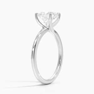 Anillo BOJ 0154 con Corte Princesa, Plata 925, Engaste Monsella, Anillo Solitario con Diamante de 2ct, Color D, VVS1, Moissanita GRA, Precio Bajo - Product Image 2