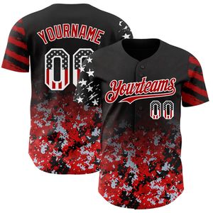 Camiseta de Béisbol Personalizada con Cuello en V, Diseño de Camuflaje Blanco-Oliva con Degradado de Estrellas y Rayas Digitales, Bandera de EE. UU. en Negro, Auténtica, 100% Poliéster - Product Image 6