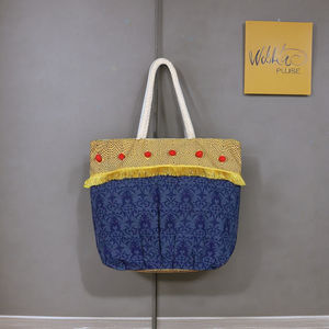 Bolso de Playa Tropical de Lujo de Alta Gama con Cierre de Cremallera, Bolso de Hombro Portátil de Lona para Vacaciones de Verano - Product Image 2