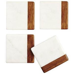 Sous-verres en bois et marbre naturels vierges, ronds et carrés, sur mesure, de luxe, meilleur prix - Product Image 1
