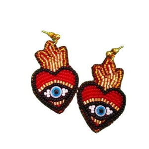 Pendientes de cuentas hechos a mano, modernos y ligeros, accesorio para mujer al mejor precio. - Product Image 1