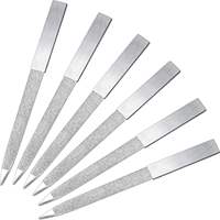 Ensemble de 6 limes à ongles droites pour manucure et pédicure UBI, en acier inoxydable, double face, grain fin, 5,5 pouces, design classique, nouveau modèle