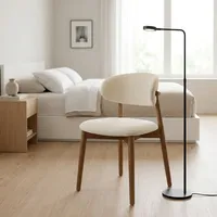 Chaise de salle à manger moderne en bois rembourrée de velours avec dossier solide pour restaurant, café, cuisine, maison, villa, hôtel, mobilier