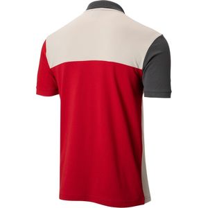 Polo de Manga Corta Azul Claro para Hombre con Ribete Rojo Marino, Tejido Piqué Informal, Transpirable, de Color Sólido, Corte Regular - Product Image 6