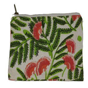 Cadeaux - Trousse de maquillage en toile blanche avec fermeture éclair et logo personnalisé imprimé - Trousse de maquillage en coton de luxe - Petite trousse de maquillage en toile - Trousse de toilette de voyage - Trousse à crayons - Product Image 6