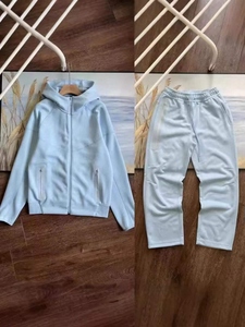 Conjunto de Sudadera con Capucha y Pantalones de Chándal de Forro Polar Técnico Personalizado con Logo para Hombre, con Cremallera Completa, Diseño de 3 Paneles y Estampado de Moda - Product Image 5