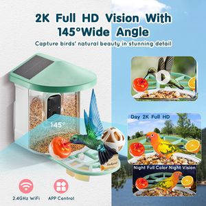 Telecamera per Alimentatore di Uccelli 2K HD ad Energia Solare con Identificazione AI delle Specie Avvolgenti (Oltre 10.000 Specie) e Design Impermeabile - Product Image 3