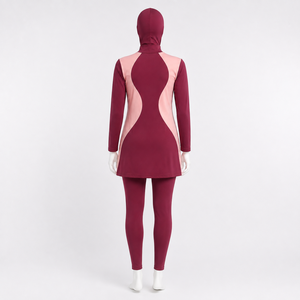 Ensemble burkini modeste pour femmes, avec un design couvrant pratique, tissu à séchage rapide et confort flexible pour la natation, service OEM - Product Image 2