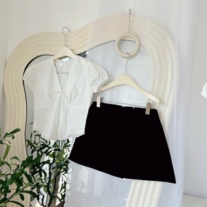 Blusa Blanca de Alta Calidad para Mujer, Cuello en V, Manga Abullonada, con Encaje, Elegante - Product Image 6