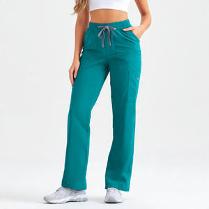 Pantalones de Trabajo Unisex de Algodón Tejido, Transpirables y Cómodos para Médicos y Enfermeras - Product Image 5