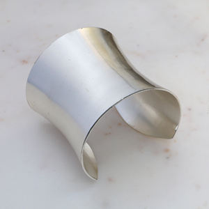 Wide Brass Cuff <b>Bracelet</b> - Bold <b>Adjustable</b> Gold Statement BangleModern Chunky Boho Jewelry Gift for Her - Product Image 3