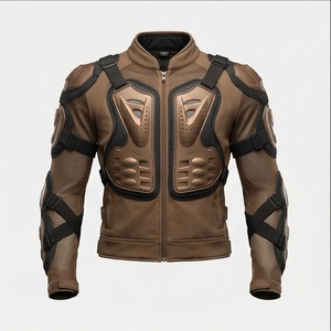 Manténgase protegido y con estilo con esta chaqueta de motociclista con armadura, hecha de textil de alta calidad e inserciones de armadura, para una protección completa. - Product Image 1