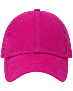 Casquette de baseball sportive rose vif respirante avec sangle réglable, légère, séchage rapide, pour course en extérieur, gym, usage décontracté, qualité supérieure - Product Image 4