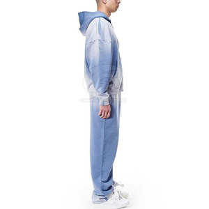 Ensemble de survêtement délavé pour homme – Style décontracté en mélange de coton doux, deux pièces : pantalon de jogging et sweat à capuche zippé – Confortable pour le quotidien - Product Image 6