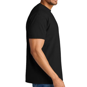 T-shirt décontracté uni à manches courtes pour homme, en coton biologique durable, léger et respirant, avec poche, vente en gros - Product Image 6