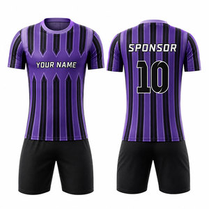 Conjunto de Uniforme de Fútbol Unisex de Alta Calidad, Sublimado, de Secado Rápido, Transpirable, 100% Poliéster, Antibacteriano, Manga Corta - Product Image 3