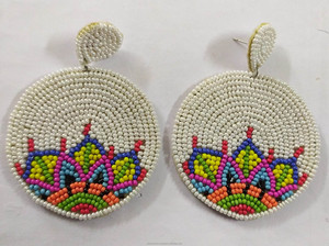 Pendientes Colgantes con Cuentas de Diseño Clásico Bohemio, Multicolor, Tamaño Personalizado, Unisex, con Forma de Flor y Número, Regalo de Boda - Product Image 2