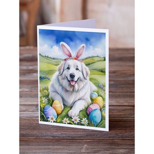 Great Pyrenees Easter Egg Hunt Tarjetas de felicitación Whimsical A7 Tamaño 5x7 Tarjetas de notas en blanco Paquete de 8 con sobres - Product Image 2