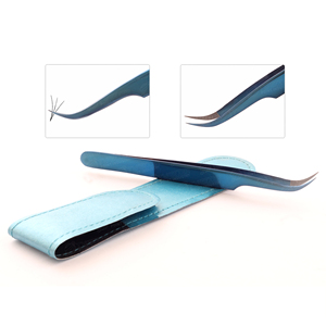 Bulk Leather Pouch Packing For Eyelash Tweezers Sustainable Steel Hair Plucking Tweezer Easy to Pickup Thin <b>Lashes</b> - Product Image 2