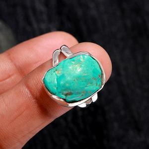 Vintage Silver Fancy Shape <b>Rings</b> <b>Turquoise</b> Gemstone Natural Stone <b>Ring</b> for Women Gift Fine Jewelry Wholesale Drop-shipping - Product Image 2