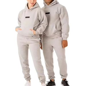 Conjunto de Sudadera con Capucha y Pantalones Deportivos de 2 Piezas para Hombre, Unisex, con Estampado Lavado al Ácido, Transpirable, 100% Algodón, Venta al Por Mayor - Product Image 5