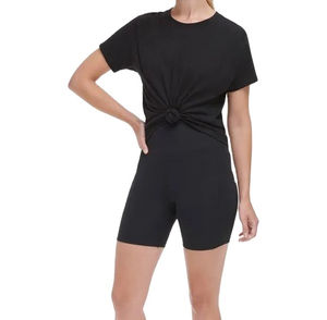 Camiseta de Alta Calidad 100% Algodón para Mujer, Manga Corta, Color Sólido, Transpirable, Ligera, Informal, para Verano, para Actividades al Aire Libre - Product Image 1