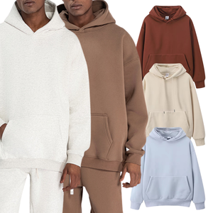 Sweat-shirt à capuche pour homme, couleur unie, coton, décontracté, coupe classique, pour l'automne, avec poche, tissu tricoté respirant - Product Image 5