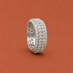 Bague Éternité Hip Hop en Argent 925 avec Moissanite VVS, Style Rappeur, Scintillante et Luxueuse - Product Image 2