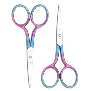 Ciseaux à cuticules professionnels en titane arc-en-ciel, outil de manucure et pédicure pour salon - Product Image 1