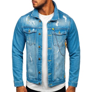 Wholesale Custom Design Premium Quality <b>Men's</b> Denim <b>Jackets</b> Stylish Stonewashed Fashion Denim <b>Jackets</b> - Product Image 1