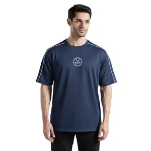 Camiseta Deportiva para Hombre, Corte Regular, Color Azul Marino, Algodón Premium, Transpirable, Suave, para Gimnasio, Entrenamiento, Uso Casual, OEM, ODM - Product Image 1