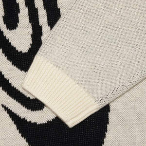<b>Mens</b> Designer Cotton Printed Sweater Custom Pattern Jacquard Oversized Logo Front/Back Winter Pullover Breathable Anti-Shrink - Product Image 4