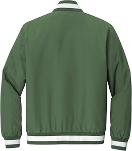 Veste de sport verte pour homme, col rond, coupe classique, polyester/coton, streetwear décontracté, respirante pour l'hiver - Product Image 6