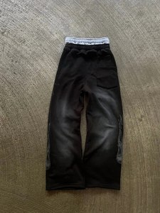 Pantalones Deportivos de Pierna Ancha, Estilo Paracaídas, Transpirables, de Alta Calidad, con Lavado Ácido y Detalles Reflectantes para Hombre - Product Image 3