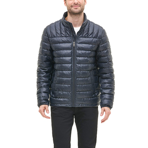 Blouson court matelassé léger et chaud pour homme, col montant, fermeture éclair intégrale, vêtement d'extérieur décontracté pour l'hiver, fabrication OEM ODM personnalisée - Product Image 1